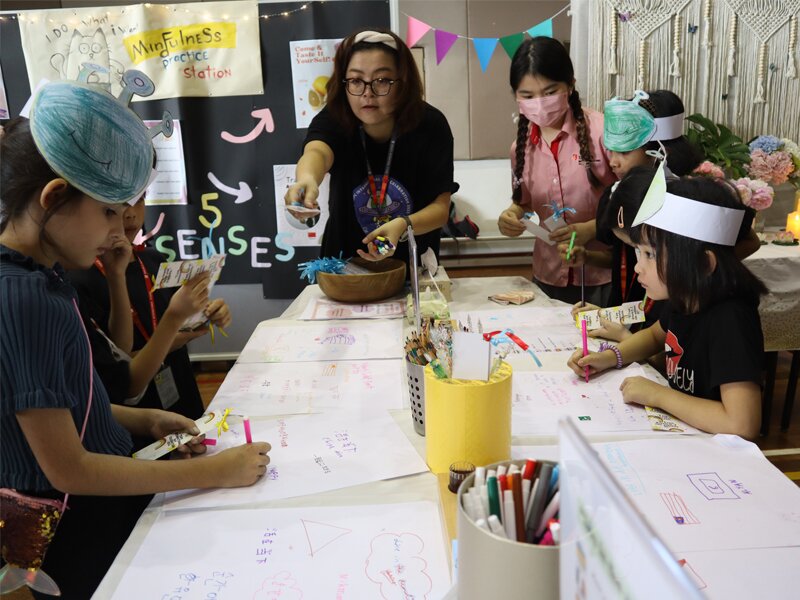 Primary School students doing activities during International Day