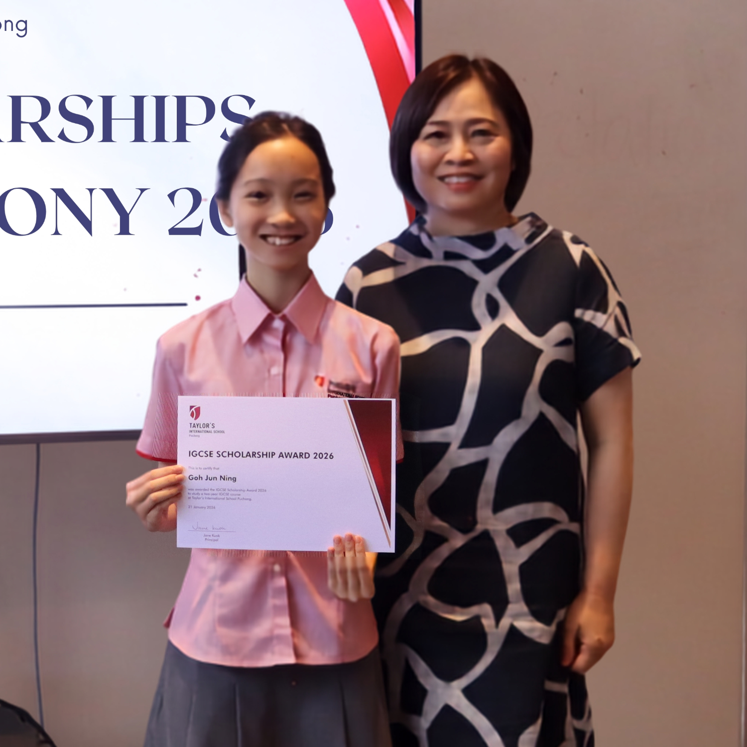 Jun Ning, Taylor’s IGCSE Scholar 2026